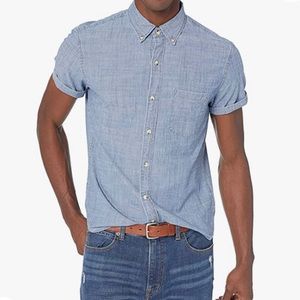 J. Crew Men's short sleeve button down chambray